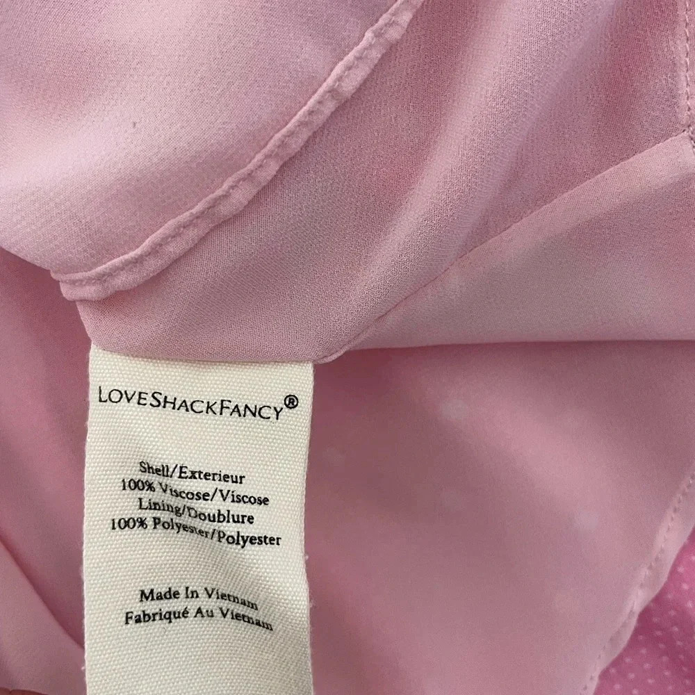 Loveshakfancy pink popover ruffle polka dot mini dress - Picture 11 of 13